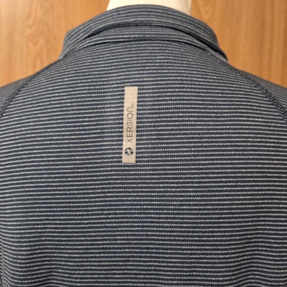 Blue and Gray Striped Xersion quarter-zip top - Picture 6 of 13
